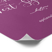 Mindestleaf | Lila Zeichen für benutzerdefinierten Poster (Ecke)