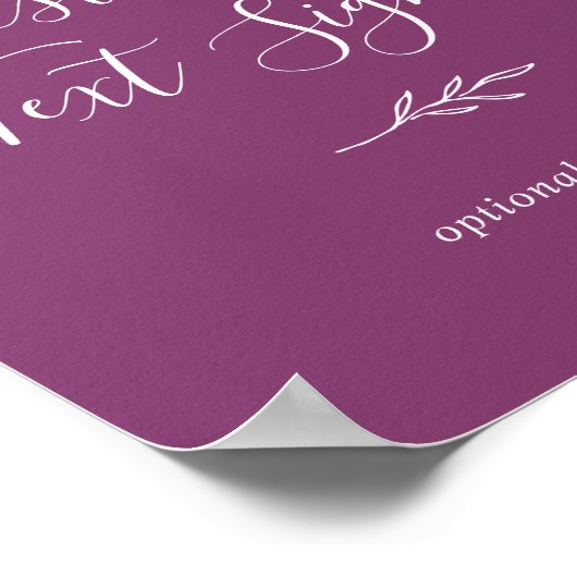 Mindestleaf | Lila Zeichen für benutzerdefinierten Poster (Ecke)