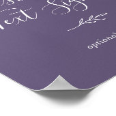 Mindestleaf | Lila Zeichen für benutzerdefinierten Poster (Ecke)