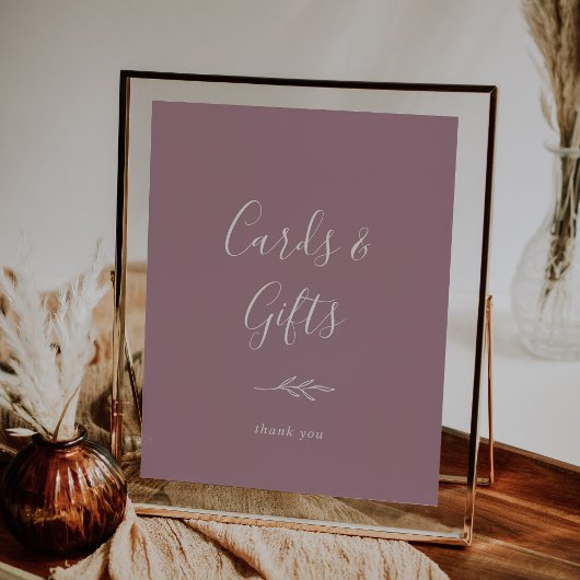 Mindestleaf | Mauve Cards and Gifts Poster