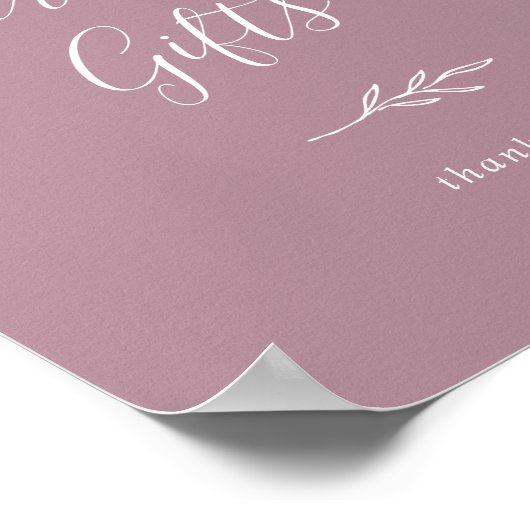 Mindestleaf | Mauve Cards and Gifts Poster (Ecke)