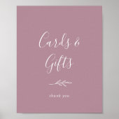 Mindestleaf | Mauve Cards and Gifts Poster (Vorne)