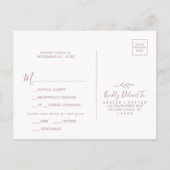 Mindestleaf | Mauve Menu Choice UAWG Postcard Einladungspostkarte (Rückseite)