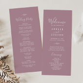 Mindestleaf | Mauve Wedding Program Programm