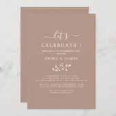 Mindestleaf | Neutral "Feiern wir" Einladung (Vorne/Hinten)