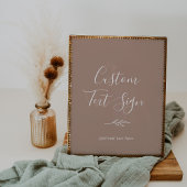 Mindestleaf | Neutrales benutzerdefiniertes Textze Poster