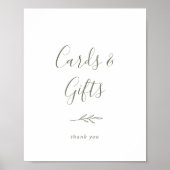 Mindestleaf | Olive Green Cards and Gifts Poster (Vorne)