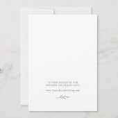 Mindestleaf | Olive Green Elopement Ankündigung (Rückseite)
