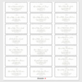 Mindestleaf | Olive Green Guest Address Labels (Blatt)