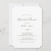 Mindestleaf | Olive Green Probe Dinner Einladung (Vorderseite)