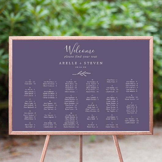 Mindestleaf | Plum Alphabetisch Seekarte Poster