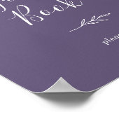 Mindestleaf | Plum Lila Guest Book Poster (Ecke)