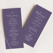 Mindestleaf | Plum Lila Wedding Program Programm