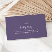 Mindestleaf | Plum Lila Wedding Website UAWG Begleitkarte