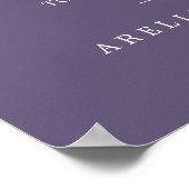 Mindestleaf | Plum Lila Wedding Welcome Poster (Ecke)