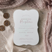 Mindestleaf | Rosa Hochzeitsempfang Einladung