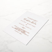 Mindestleaf | Rose Gold Foil Folieneinladung (Gedreht)