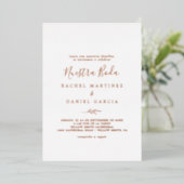 Mindestleaf | Rose Gold Foil Folieneinladung (Stehend vorne)