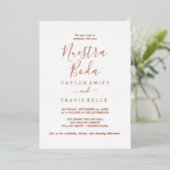 Mindestleaf | Rose Gold Foil Folieneinladung (Stehend vorne)