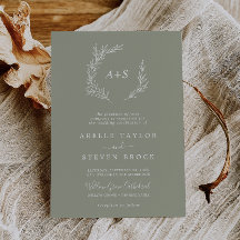 Mindestleaf | Sage Green Formal Monogram Wedding