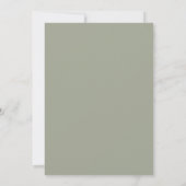 Mindestleaf | Sage Green Formal Monogram Wedding Einladung (Rückseite)