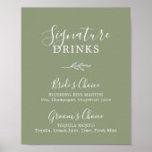 Mindestleaf | Sage Green Signature Drinks Poster (Vorne)
