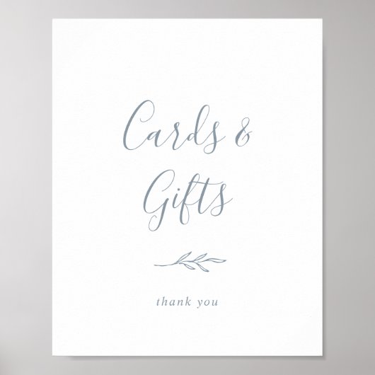 Mindestleaf | Schild mit blauen Karten und Geschen (Vorne)