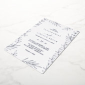 Mindestleaf | Silver Foil Frame Wedding Folieneinladung (Gedreht)