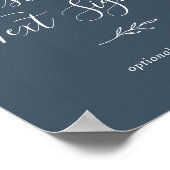 Mindestleaf | Slate Blue Custom Text Sign Poster (Ecke)