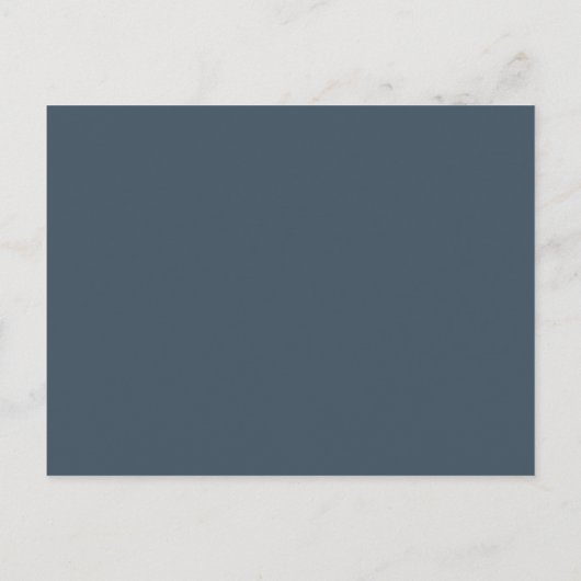 Mindestleaf | Slate Blue Dankeschön Empfang Card Postkarte (Rückseite)