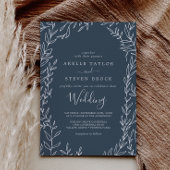 Mindestleaf | Slate Blue Wedding Einladung