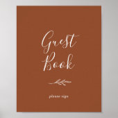 Mindestleaf | Terracotta Guest Book Poster (Vorne)