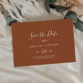 Mindestleaf | Terracotta Horizontal Save the Date