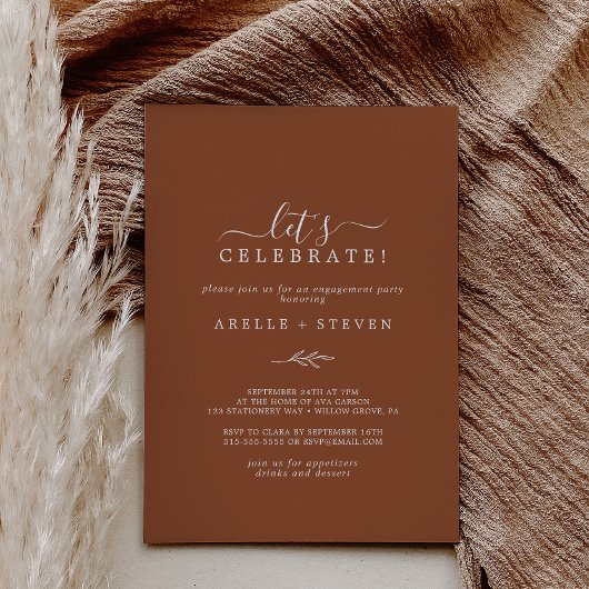 Mindestleaf | Terracotta Let's Celebrate Einladung