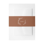 Mindestleaf | Terracotta Monogram Wedding Einladungsbanderole (Vorderseite Beispiel)