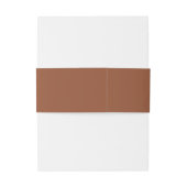 Mindestleaf | Terracotta Monogram Wedding Einladungsbanderole (Rückseitenbeispiel)