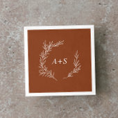 Mindestleaf | Terracotta Monogram Wedding Napkins Serviette