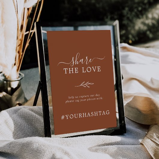 Mindestleaf | Terracotta Share The Liebe Hashtag Poster