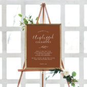 Mindestleaf | Terracotta Unplugged Ceremony Sign Poster