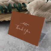 Mindestleaf | Terracotta Wedding Dankeschön Karte