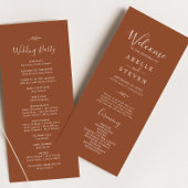 Mindestleaf | Terracotta Wedding Program Programm
