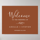 Mindestleaf | Terracotta Wedding Welcome Poster (Vorne)