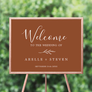 Mindestleaf   Terracotta Wedding Welcome Poster