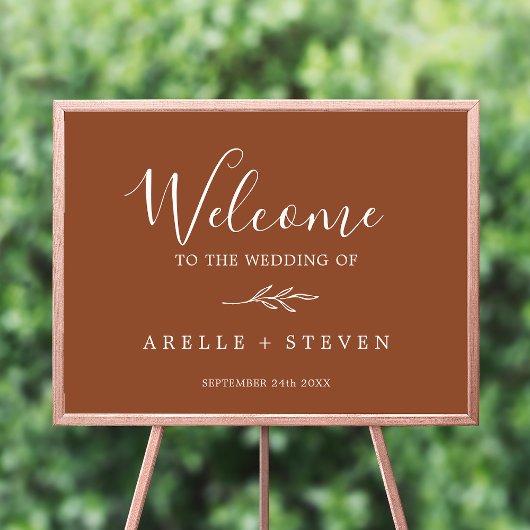 Mindestleaf | Terracotta Wedding Welcome Poster
