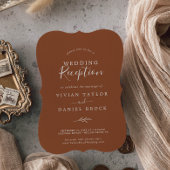 Mindestleaf | Terracotta Wedeption Einladung