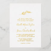 Mindestleaf | Traditionelle Hochzeit mit Gold Foil Folieneinladung (Vorderseite)