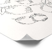 Mindestlinie für den Zitronenfruchtmarkt Poster (Ecke)