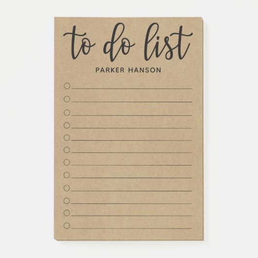 Mindestliste Post-it Klebezettel (Vorderseite)