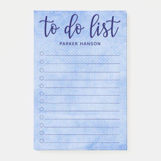 Mindestliste Post-it Klebezettel (Vorderseite)