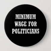 Mindestlohn für Politiker Button (Vorderseite)